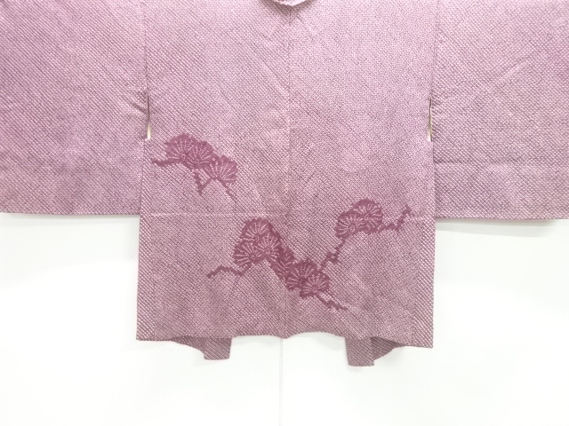 JAPANESE KIMONO / ANTIQUE HAORI / SILK / ALL SHIBORI / PINE